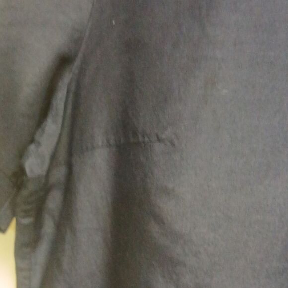 COLDWATER CREEK SEMI SHEER Navy Blue Short Sleeve Blouse Size M (10-12) - Picture 4 of 10